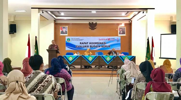 Biro Umum menghadiri Rapat Koordinasi Evaluasi Budaya Kerja di Gedung KORPRI Provinsi Banten