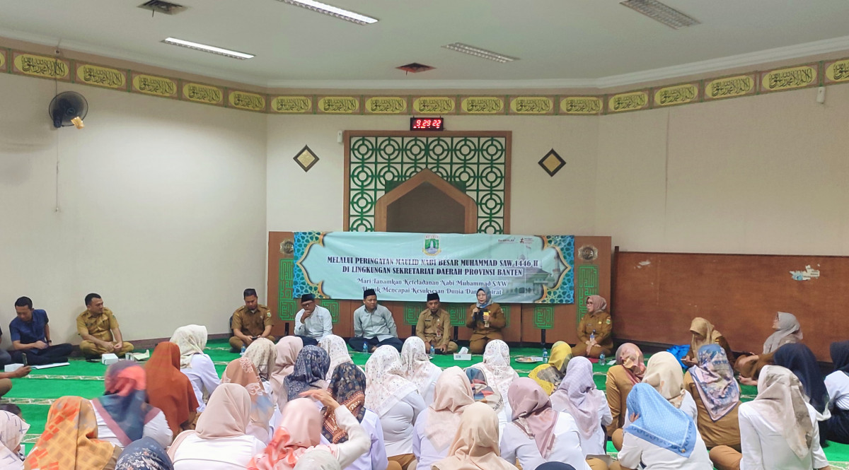 Santunan Anak Yatim dan Tausiyah Sebagai Bentuk Peringatan Maulid Nabi Muhammad SAW di Lingkungan Sekretariat Daerah Provinsi Banten