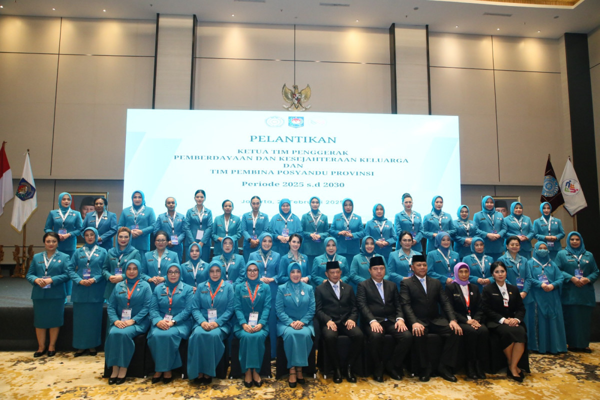 Tinawati Andra Soni Dilantik Tri Tito Karnavian sebagai Ketua TP PKK dan Pembina Posyandu Provinsi Banten