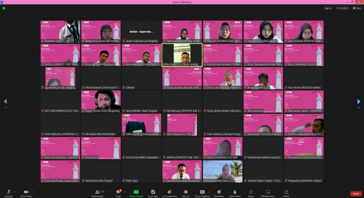 Pelatihan Pengelolaan Website Dinas (PPID) di lingkungan Pemerintah Provinsi Banten