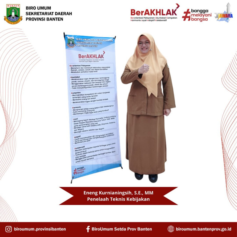 Eneng Kurnianigsih, S.E., MM Terpilih sebagai ASN Teladan Biro Umum Sekretariat Daerah Provinsi Banten Periode Oktober 2025