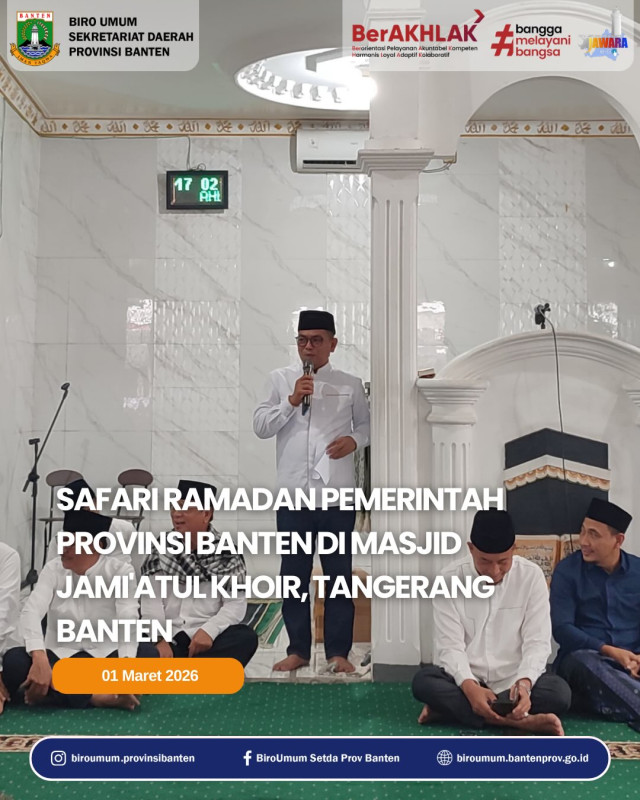 Safari Ramadhan Pemerintah Provinsi Banten Tahun 2026 di Masjid Jami'atul Khoir Tangerang Banten