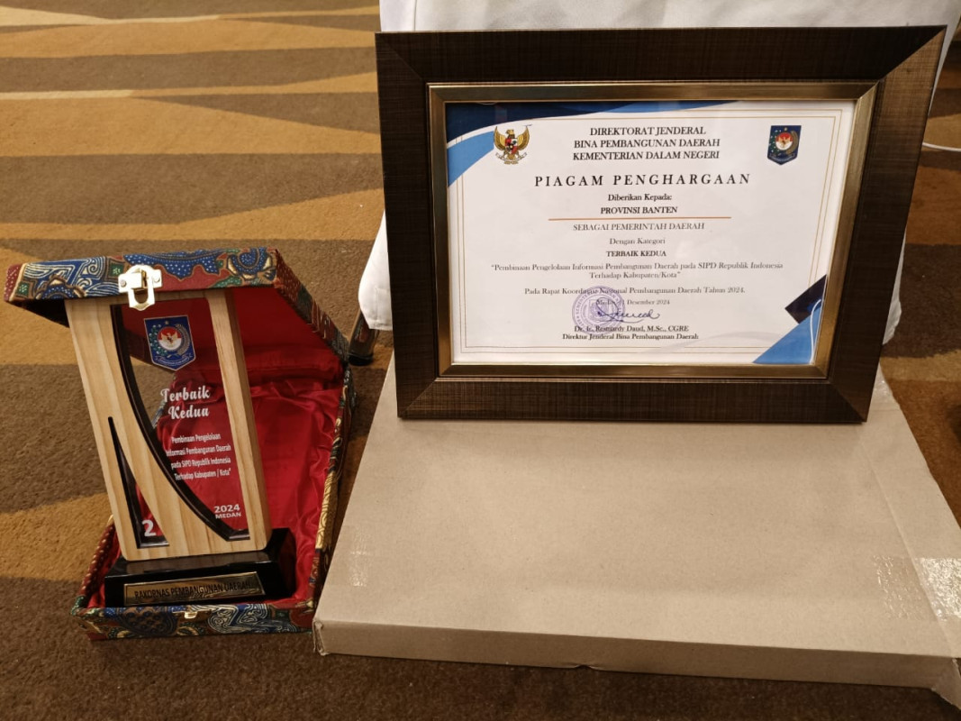Pemprov Banten Terbaik Kedua Pembinaan Pengelolaan SIPD Kabupaten/Kota