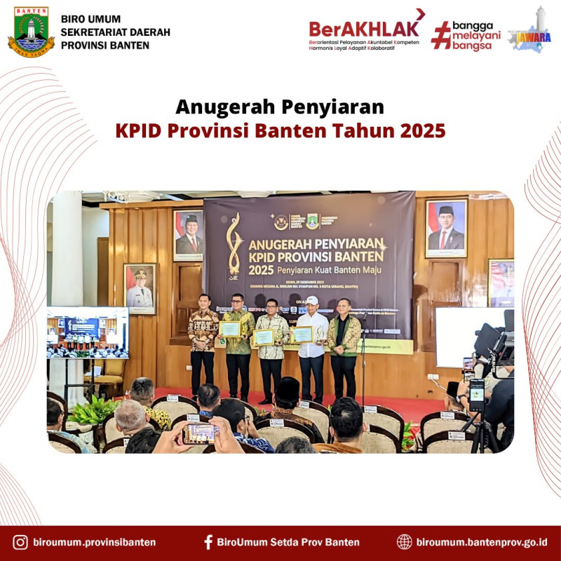 Kepala Biro Umum Sekretariat Daerah Provinsi Banten menghadiri kegiatan Anugerah Penyiaran KPID Provinsi Banten Tahun 2025