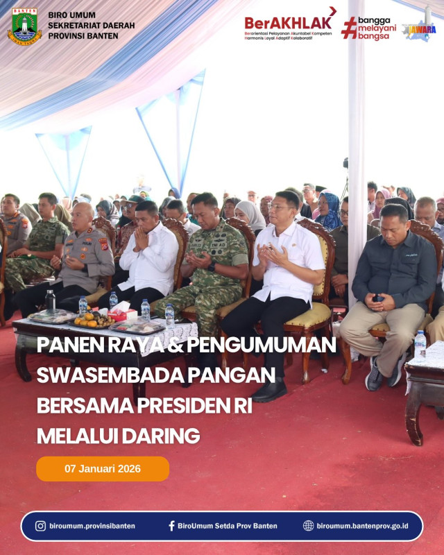 Presiden RI Umumkan Swasembada Pangan, Kepala Biro Umum Turut Mengikuti Secara Virtual