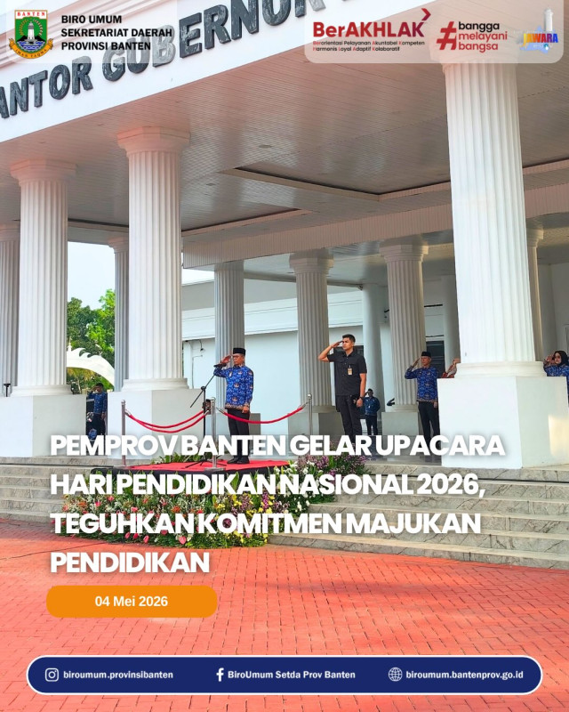 Pemprov Banten Gelar Upacara Hari Pendidikan Nasional 2026, Teguhkan Komitmen Majukan Pendidikan